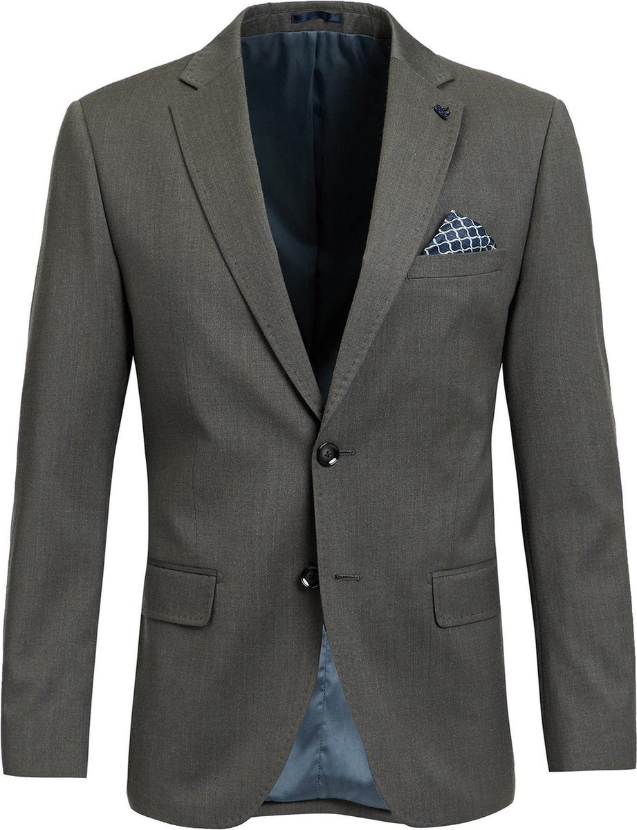 WE Fashion Heren slim fit blazer van wolblend - Maat L (52)