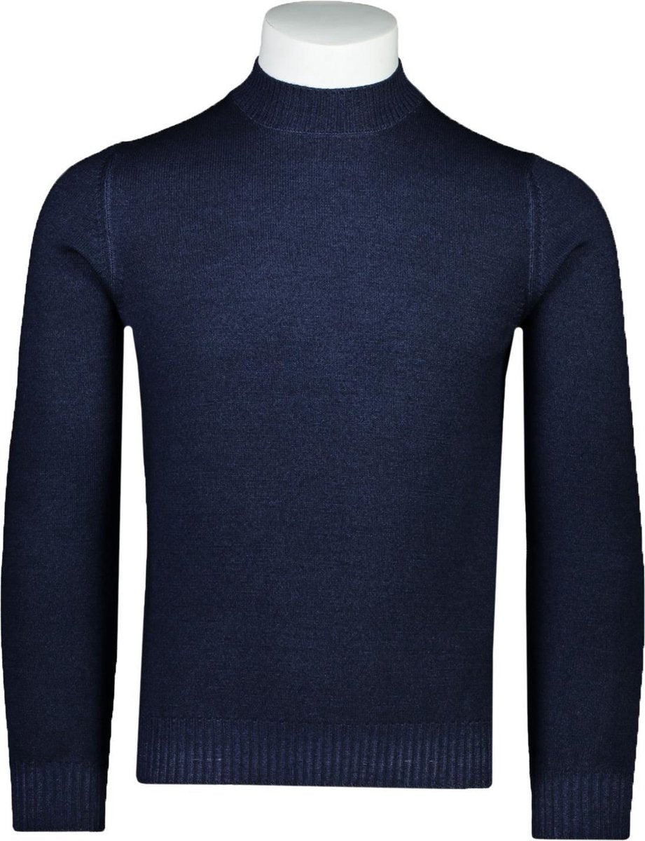 Gran Sasso  Trui Blauw Normaal - Maat XXL  - Heren - Herfst/Winter Collectie - Wol