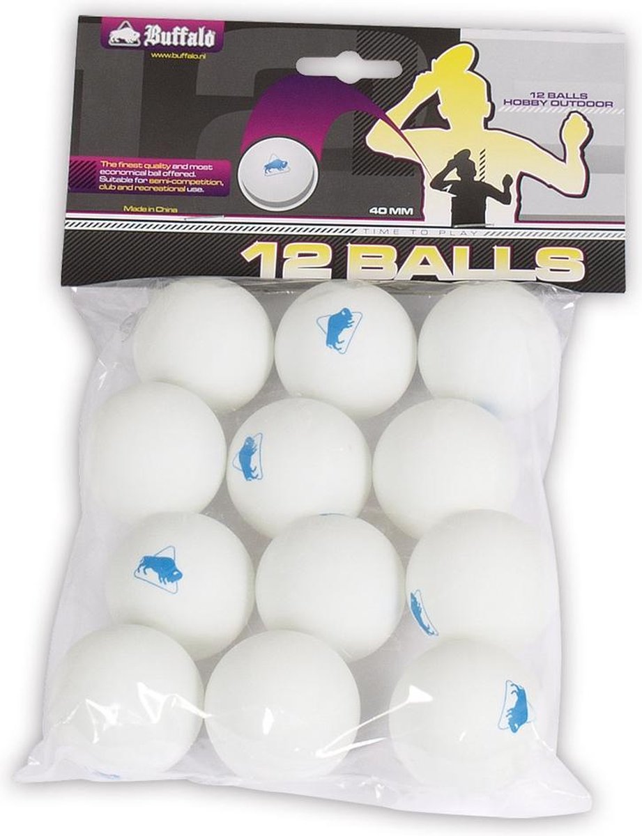 Buffalo Tafeltennisballetjes - Outdoor - 12 stuks