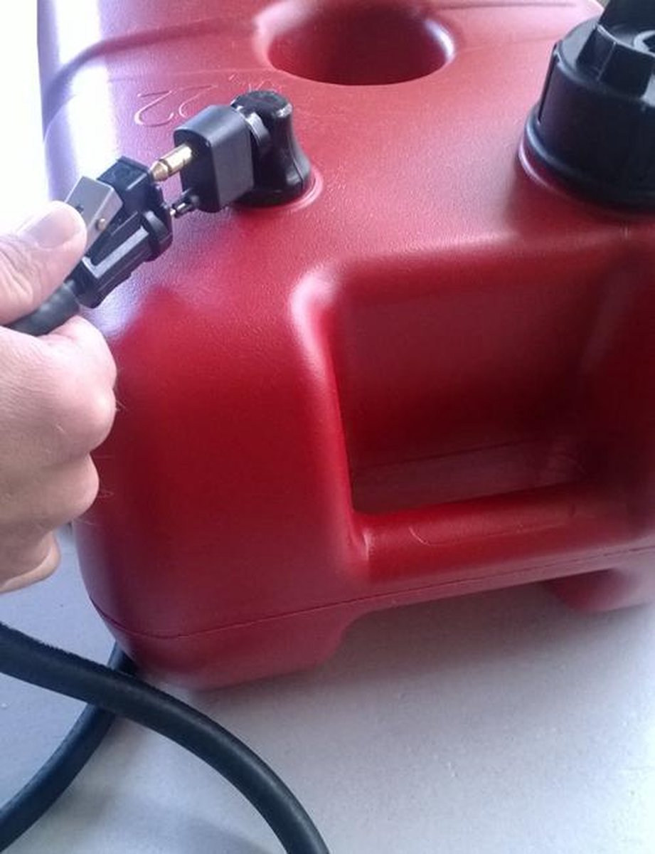 Buitenboordmotor tank geschikt voor Yamaha + 2 jaar garantie | 12 liter externe tank met brandstofslang en connector voor naar de buitenboordmotor en naar brandstoftank | Buitenboordmotortank | Benzinetank Yamaha buitenboordmotor