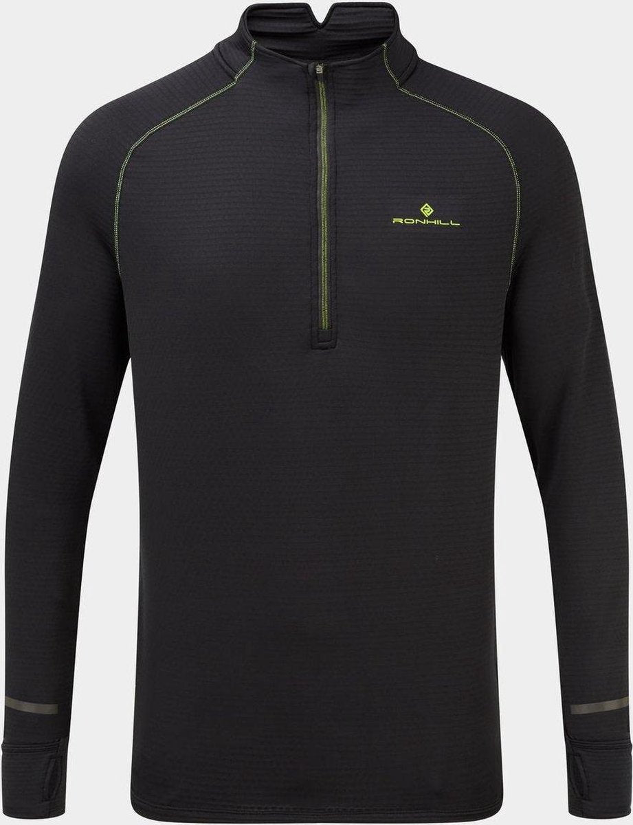 Ron Hill Tech Matrix 1/2 Zip Longsleeve Heren Zwart-Geel
