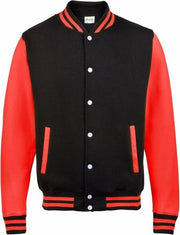Zwart met rood college jacket voor heren L (42/52)