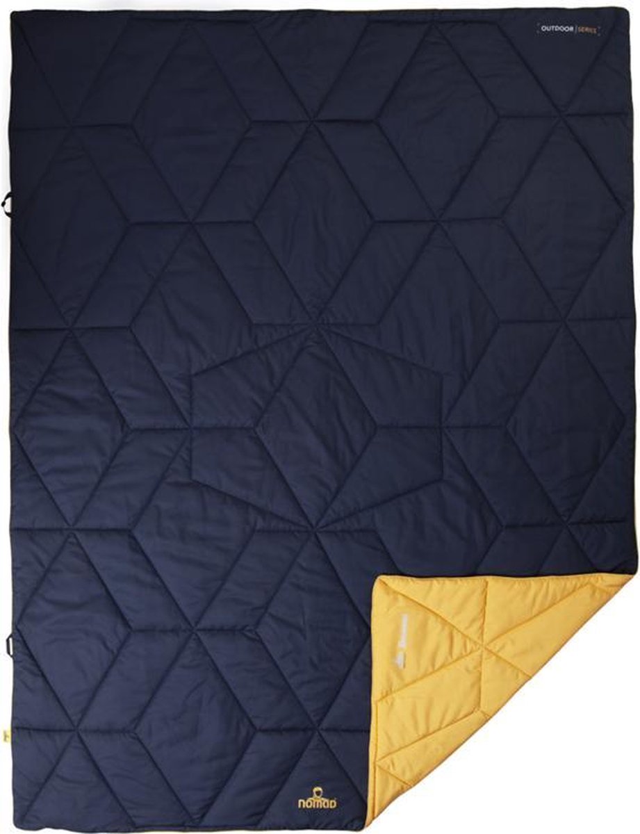 NOMAD Aztec deken - 180 x 135 - Donkerblauw