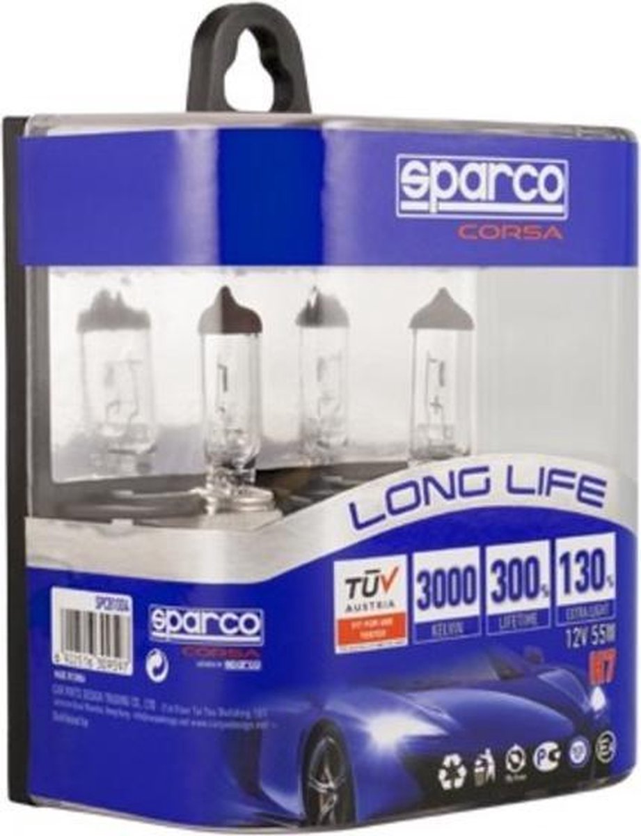 Automotive Bulb Sparco Long Life E-Mark H7 12V 55W 3000K