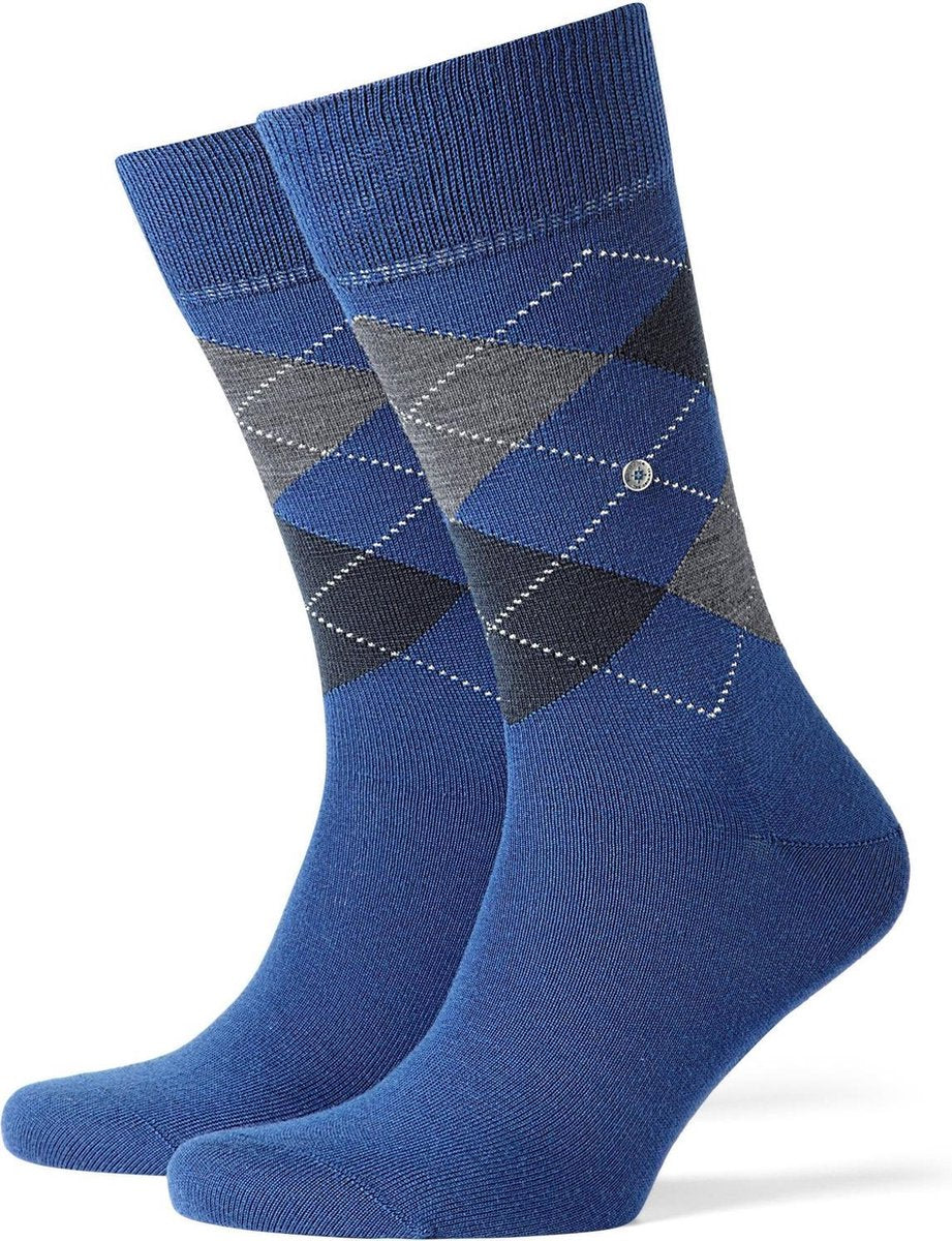 Burlington Edinburgh Heren Sokken - Blauw - Maat 40/46