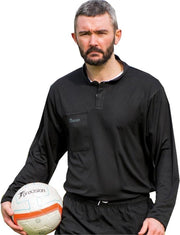 Precision Scheidsrechtersshirt Heren Polyester Zwart Maat Xxl