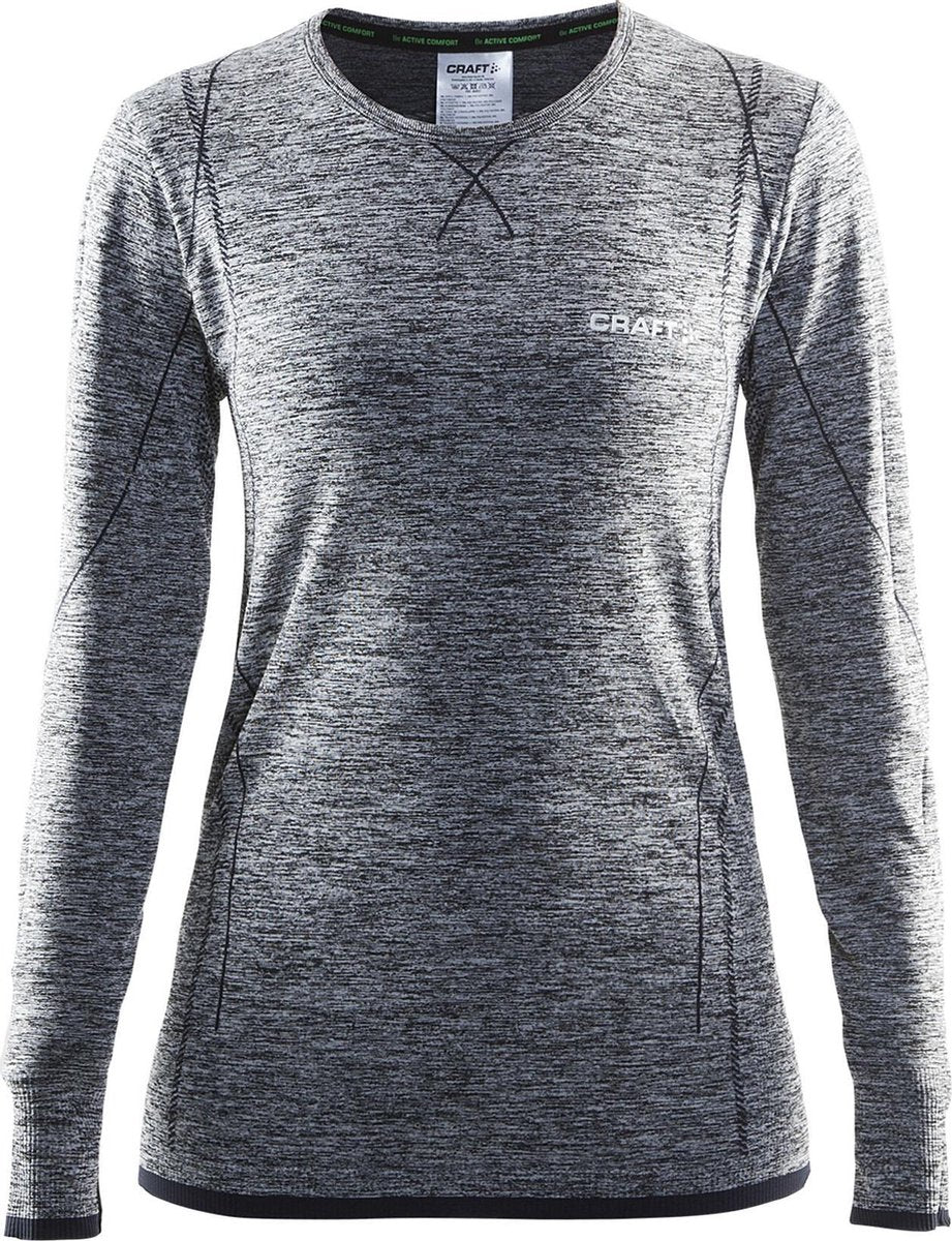 Craft Active Comfort Roundneck Ls Sportshirt Dames - Black
