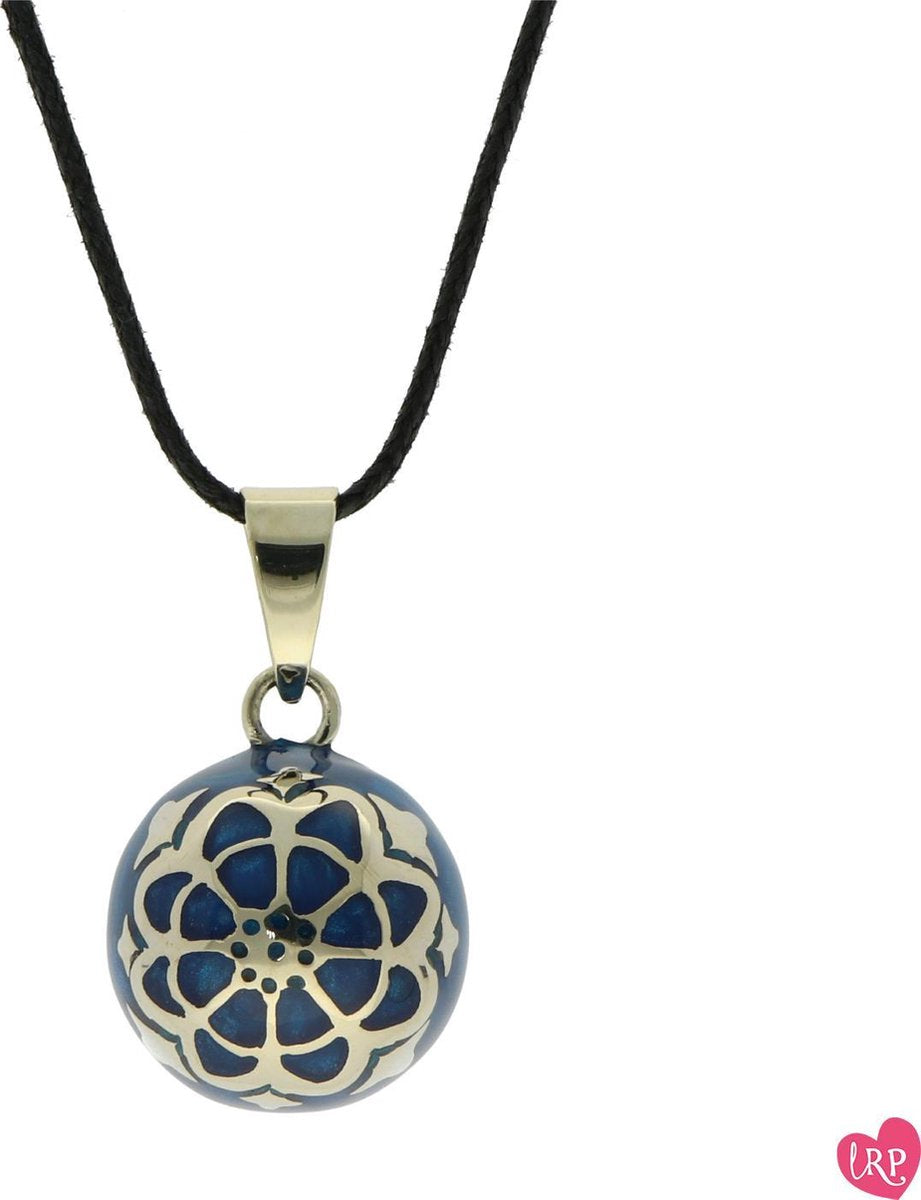 La Rosa Princesa - Mandala Bola Zwangerschapsketting - Agaat Blauw