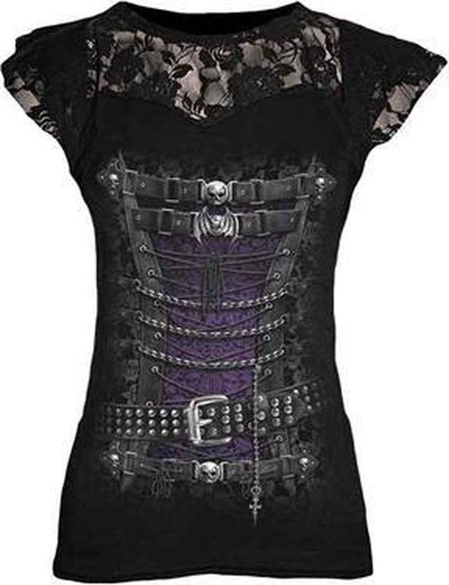 Spiral Top -XXL- WAISTED CORSET Zwart