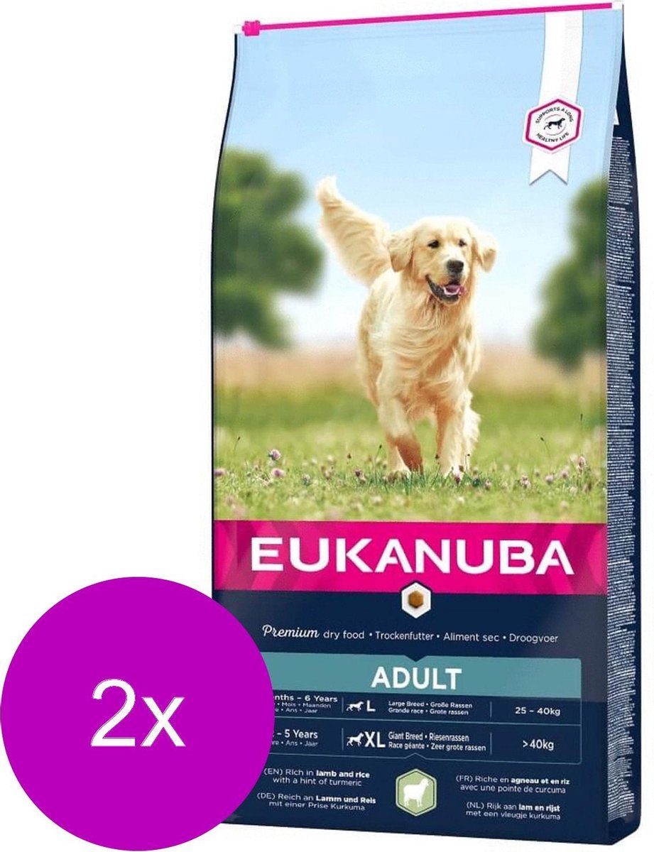 Eukanuba Adult Large Breed Lam&Rijst - Hondenvoer - 2 x 2.5 kg