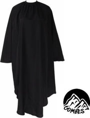Zwarte Kappersmantel - Kapmantel - Kappersshort - Waterproof Kappersmantel - Ademend -  Thuis - Salon - Volwassenen / Kinderen