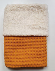 RiFresh | Wiegdeken baby | oker met teddy - winterdekentje - herfst
