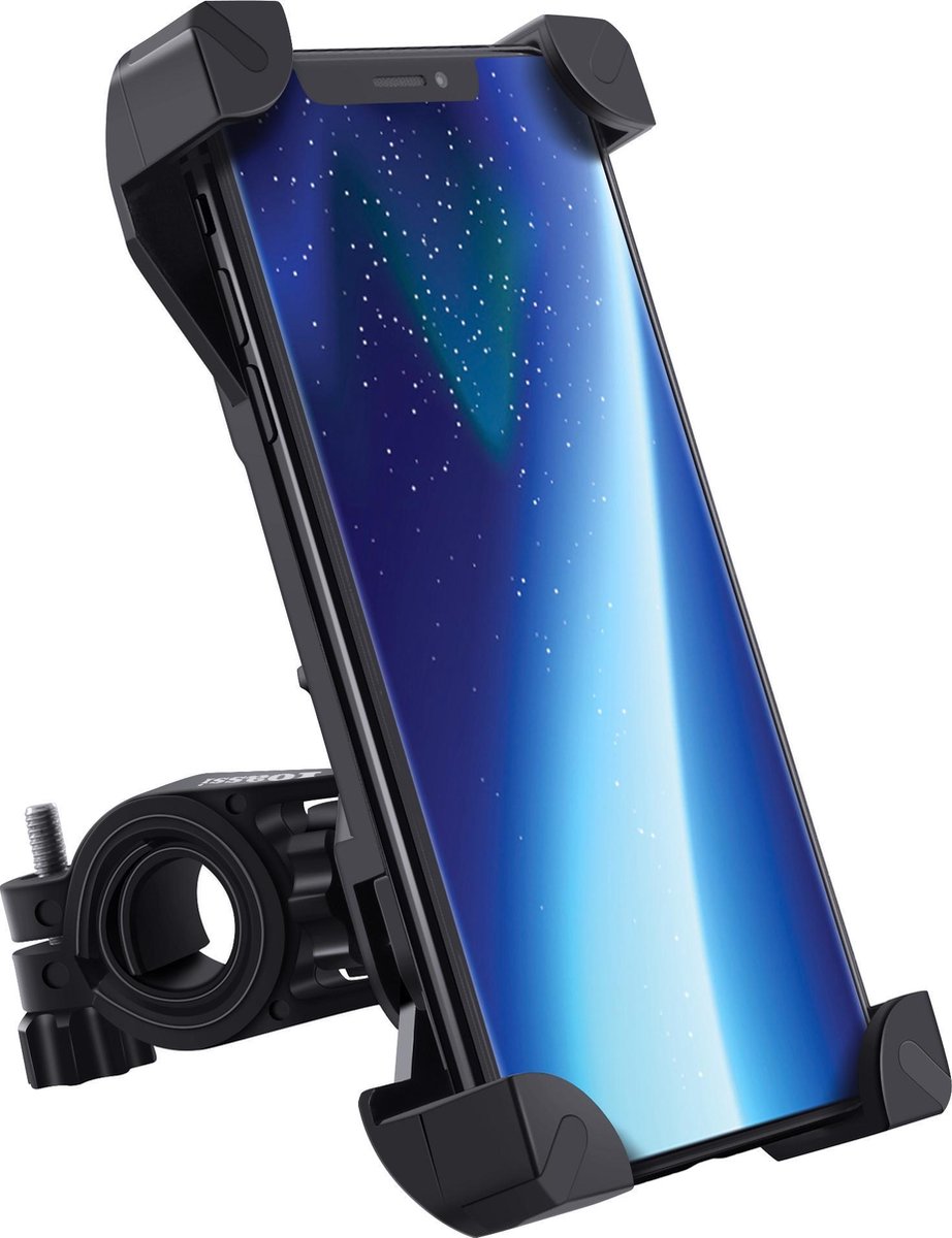 Bike Phone Mount Anti Shake & Stable Mobiele telefoonhouder Cradle Clamp met 360 ° rotatie voor fiets & motorfiets Stuur houder voor iPhone Android GPS
