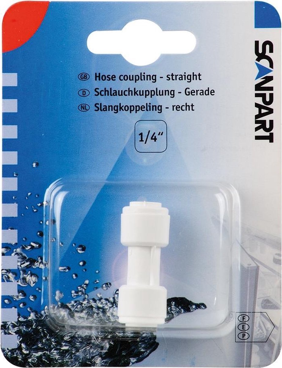 Scanpart 1120000007 Slangkoppeling Recht 1/4"