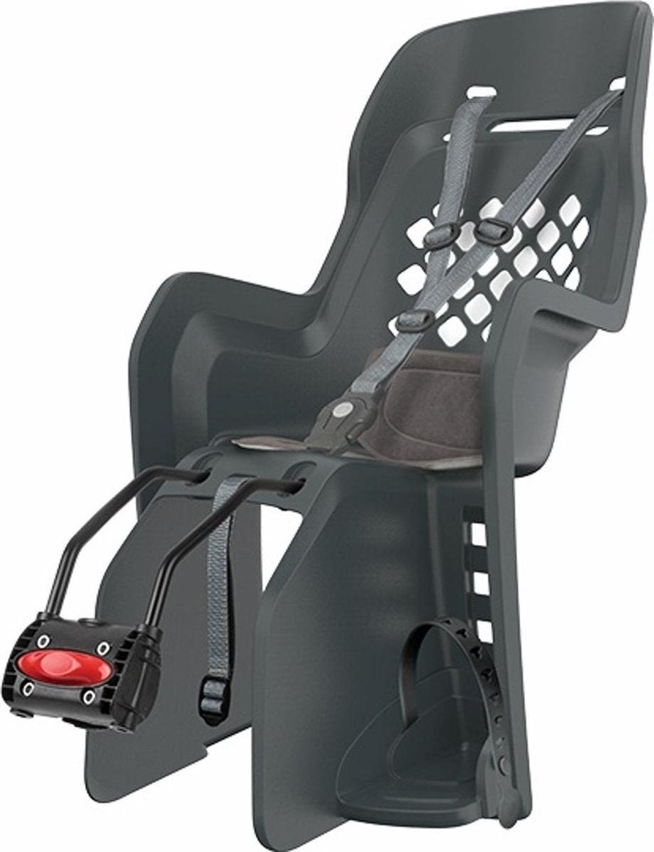 Polisport fietszitje achter Joy CFS framebevestiging donkergrijs