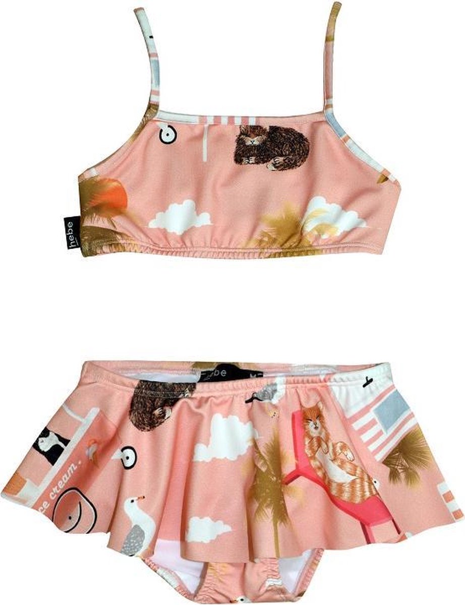 HEBE - bikini met rokje - roze - Maat 134/140