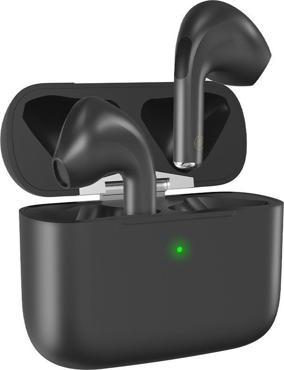 Newsoundz NS-210 Draadloze Oordopjes - Volledig Draadloos - Bluetooth 5.0 Oortjes - Geschikt voor alle smartphones - Draadloos opladen - Mat Zwart