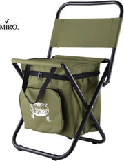MIRO Visstoel Opvouwbaar Rugleuning Draagbaar + Opbergtas Outdoor