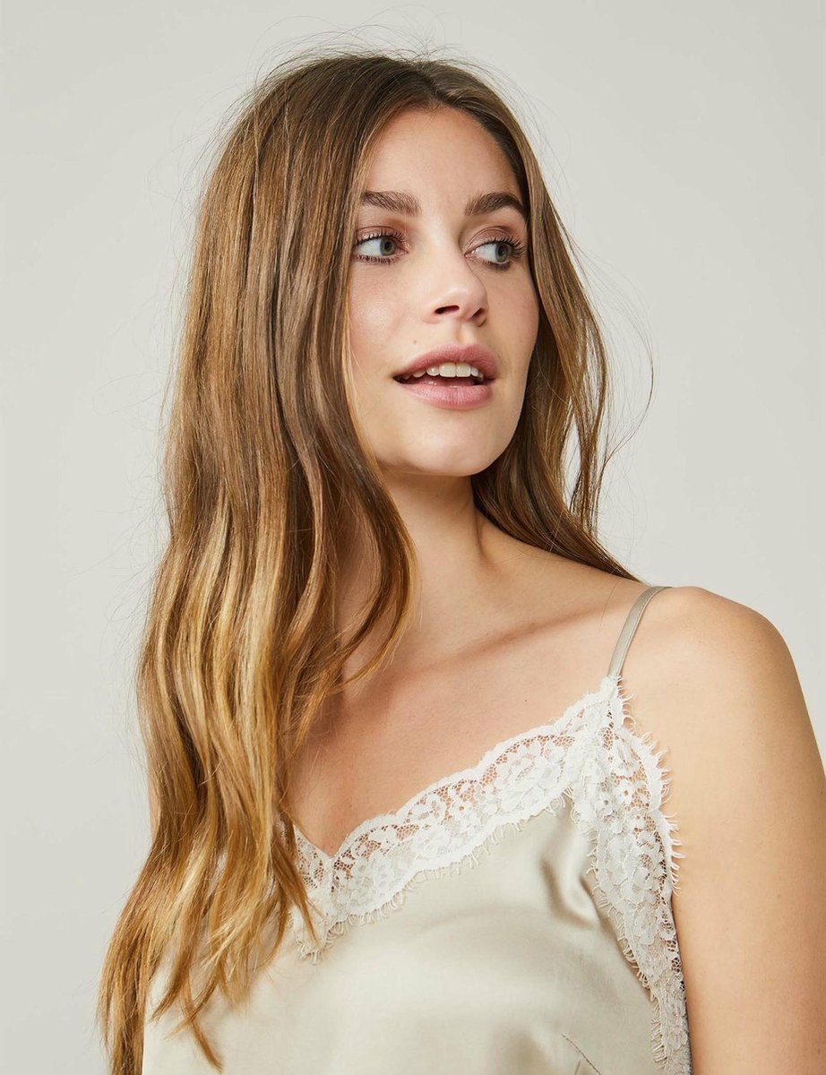 Singlet silky viscose satin - Alpaca