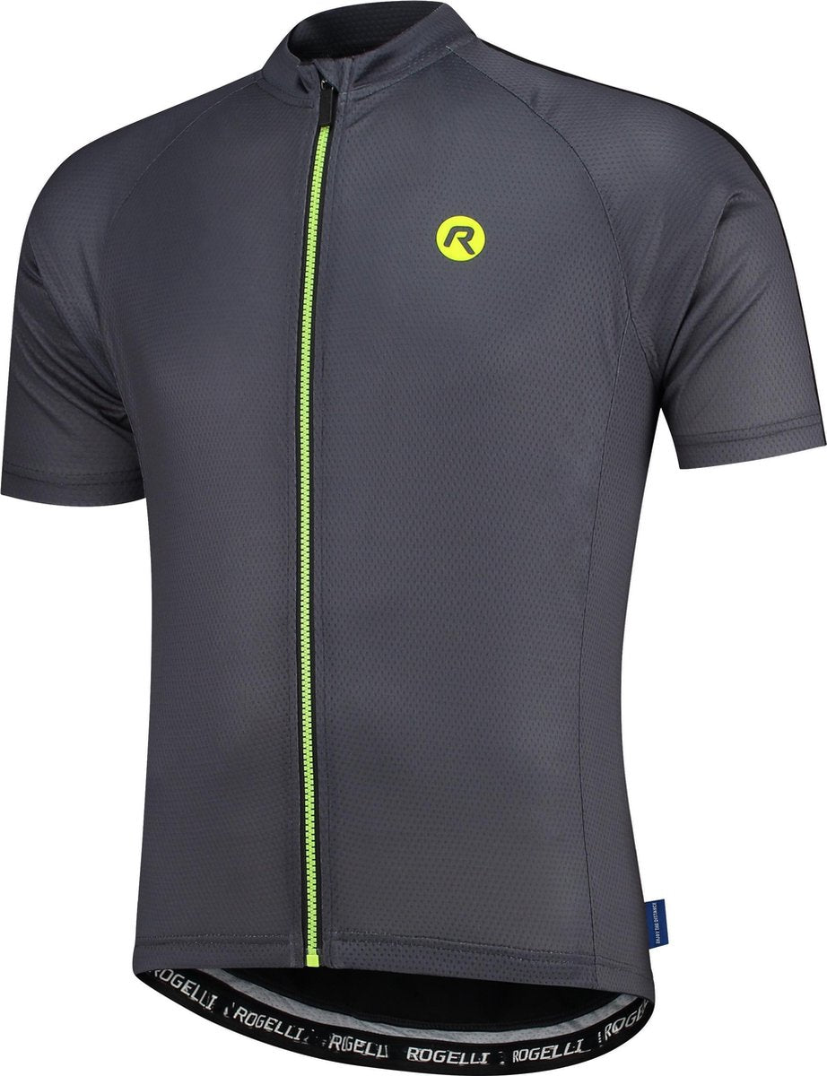 Rogelli Explore Wielershirt - Korte Mouw - Grijs/Zwart/Fluor - Maat L