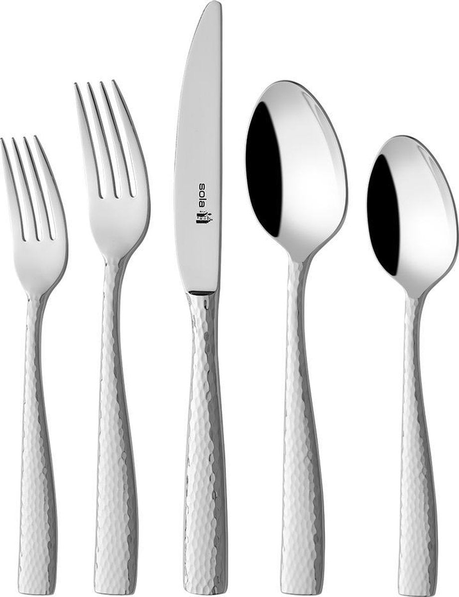 Sola Aura Bestekset 6 persoons - 50 delig - Zilverwit Edelstaal 18/10