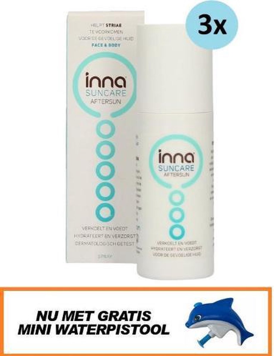 Inna Suncare | VOORDEELSET  | Aftersun Spray | Face and Body | 3 x 150ML | Voorkomt Sriae