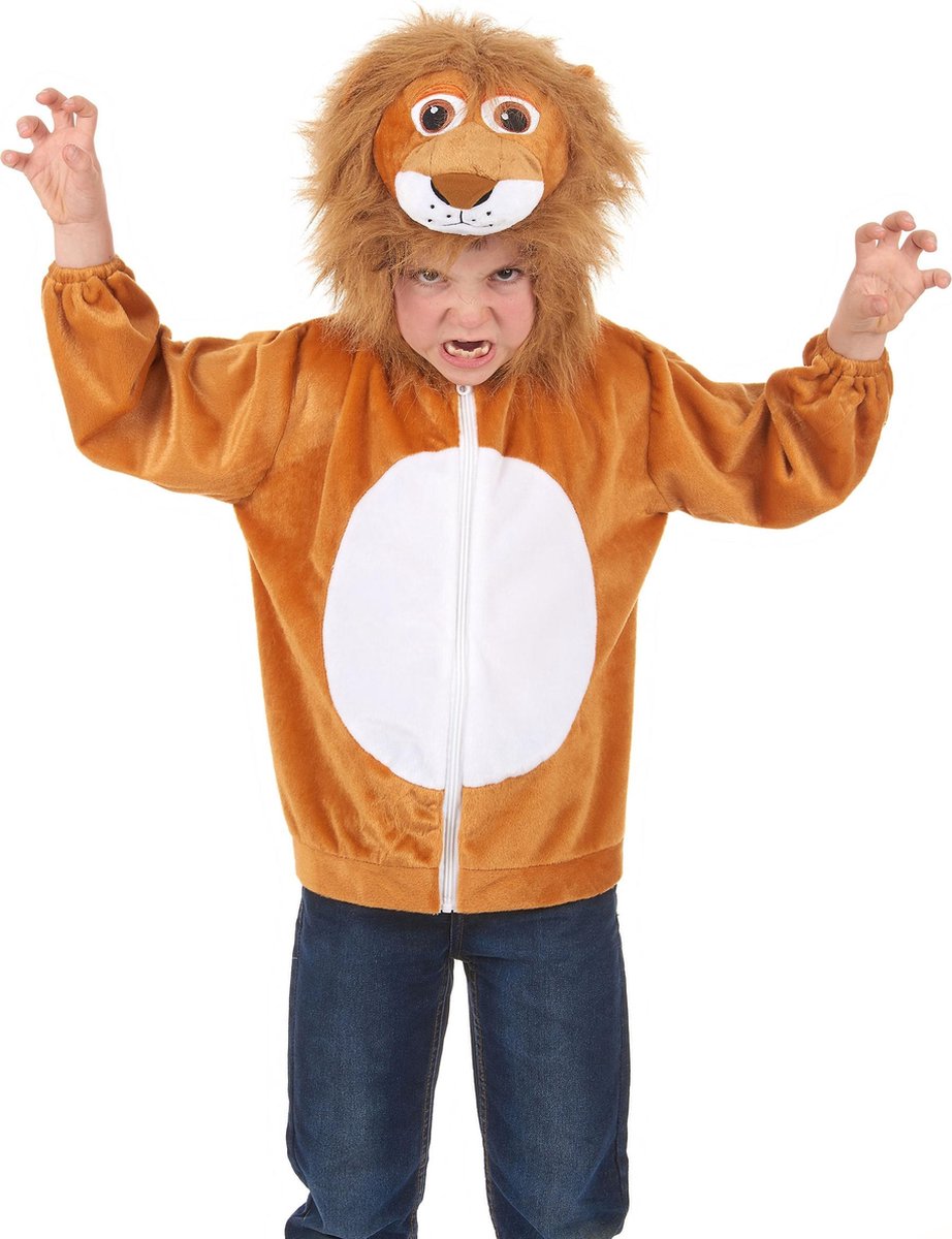 Vest met capuchon leeuw voor kinderen - Verkleedkleding - 92