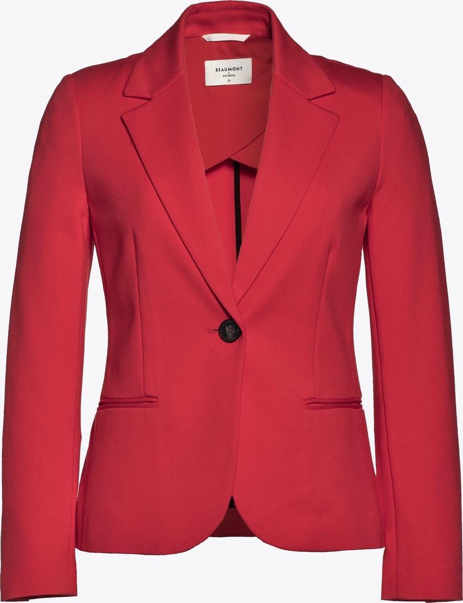 Beaumont Double Jersey Blazer - Blazer - Dames - Coral - EU 38