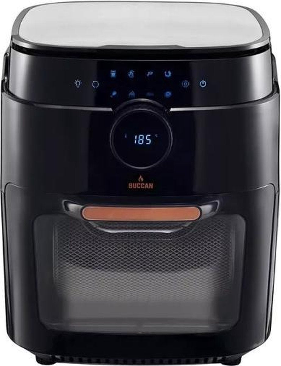 Buccan - Airfryer oven - 12 Liter - Hetelucht friteuse - zwart met roségoud