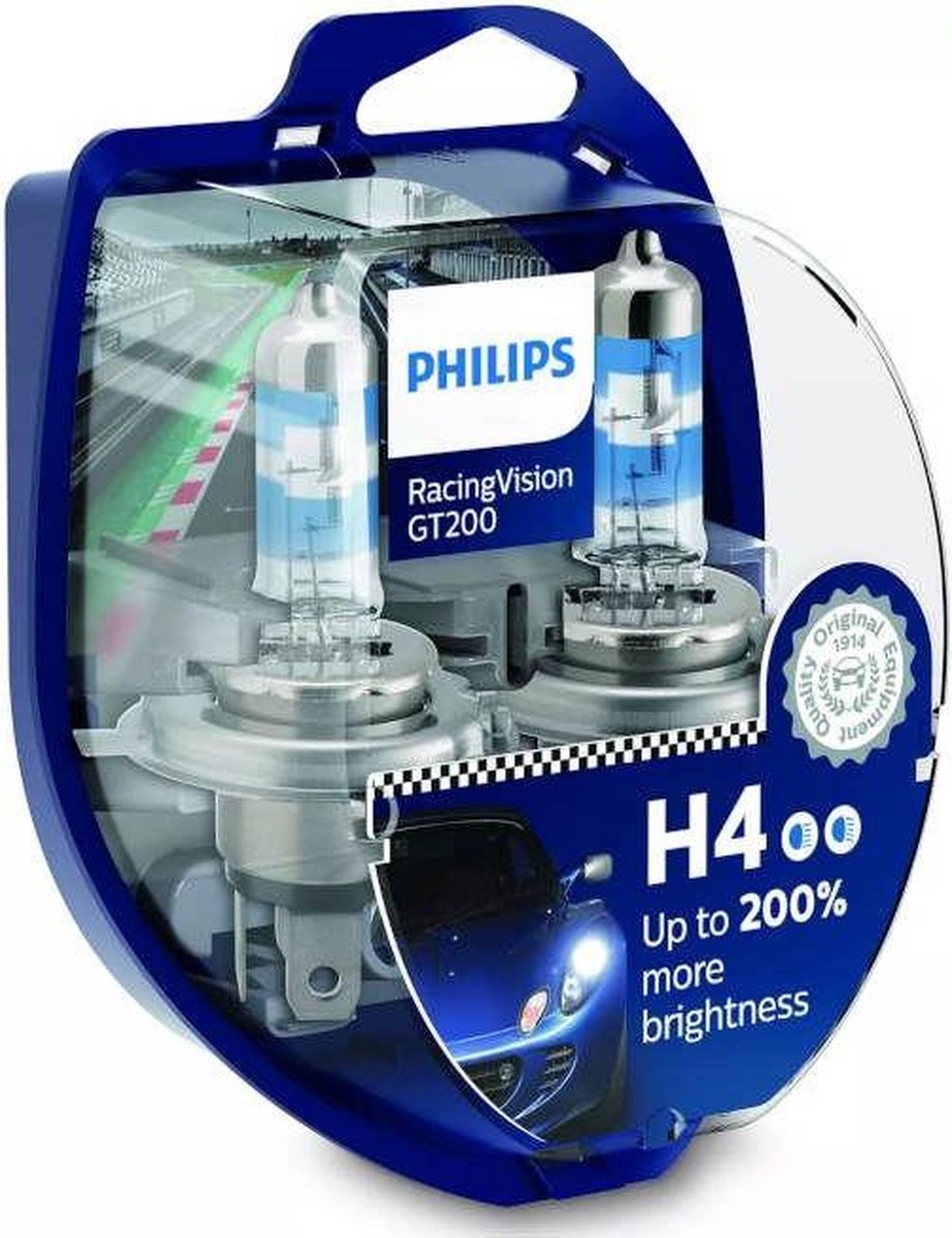 Philips Reservelampen Auto H4 Racing 55/60w 12v 2 Stuks