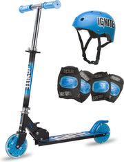 IGNITE Combo Pack - Step met Helm - Knie en Elleboog Beschermers - Blauw