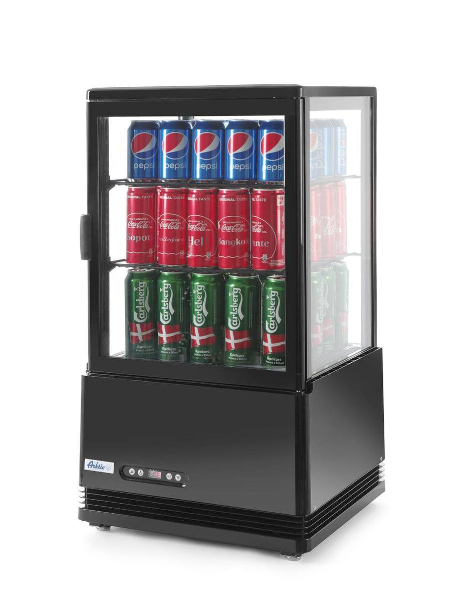 Arktic Koelvitrine 58 Liter - Zwart - Met 2 Schappen - 452x406x(H)816mm