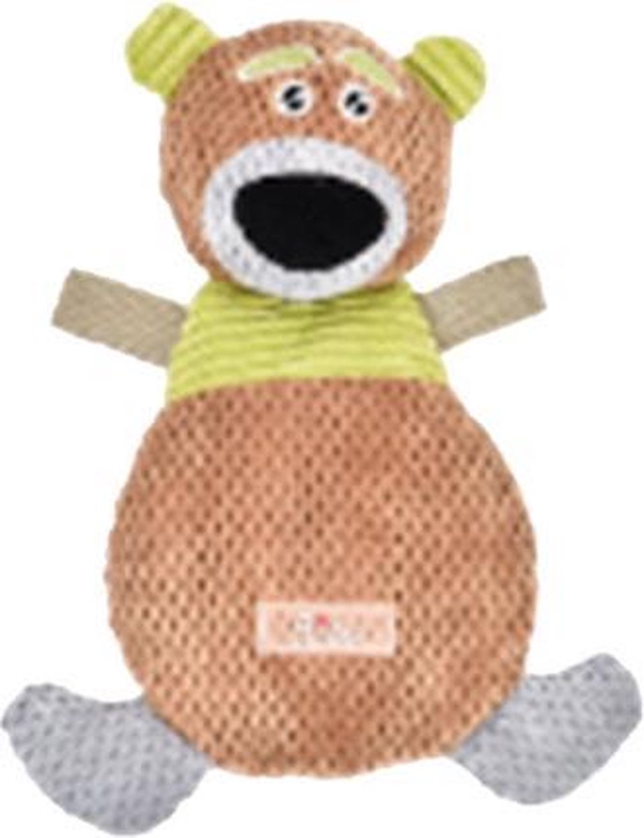 Een leuke beer als knuffel met twee verschillende piepjes