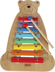 Tidlo Xylofoon muziekbeer met 2 sticks.