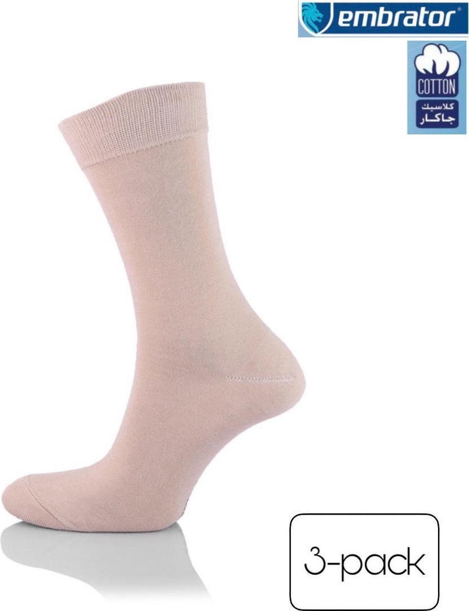 Embrator 3-pack Klassieke mannen Sokken beige