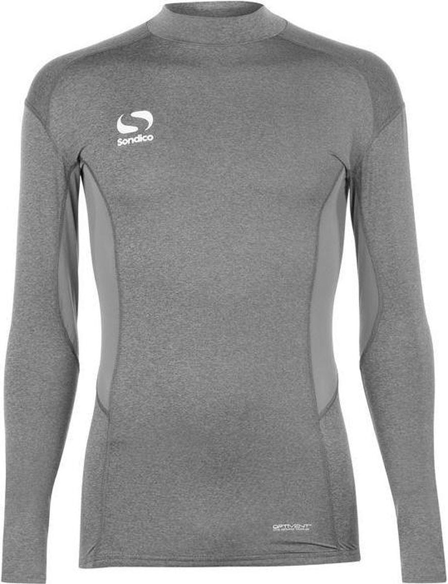Sondico ondershirt - Thermoshirt met opstaande kraag - Heren - Grijs - XXL