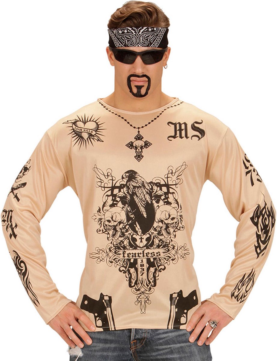 Tatoeages t-shirt voor volwassenen - Volwassenen kostuums