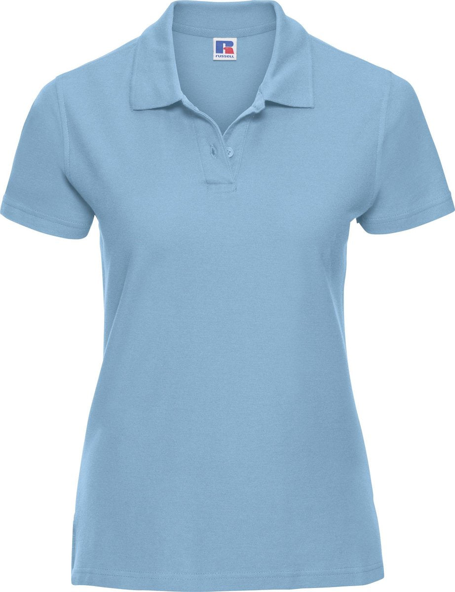 Russell Europa Vrouwen/dames Ultieme Klassieke Katoenen Korte Mouwen Poloshirt (Sky)