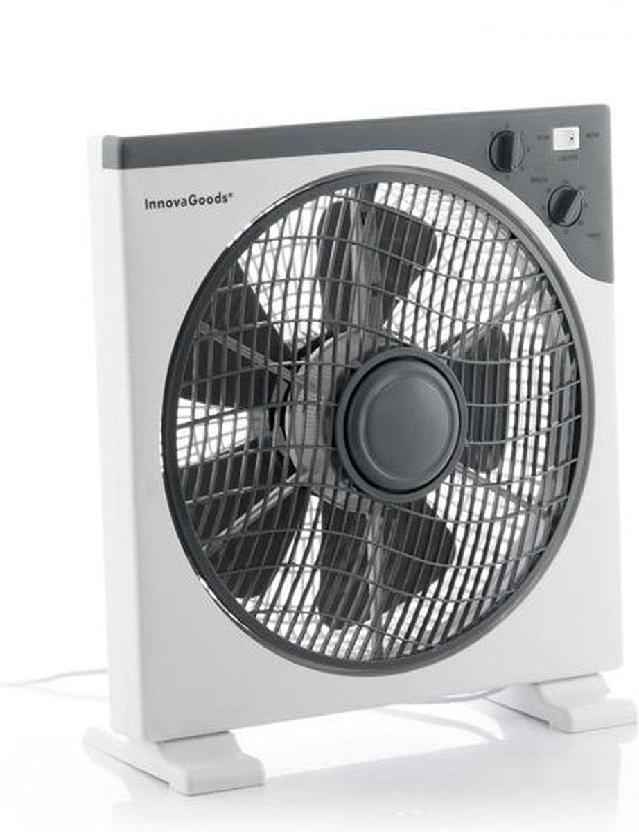 InnovaGoods Box Ø 30 cm 50W Witgrijze Vloerventilator