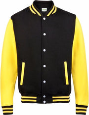 Zwart met geel college jacket voor heren L (42/52)
