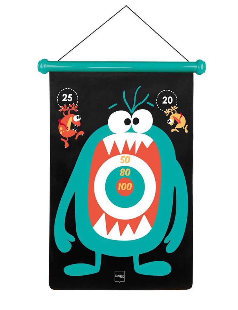 Scratch Spel Darts Monsters Magnetisch