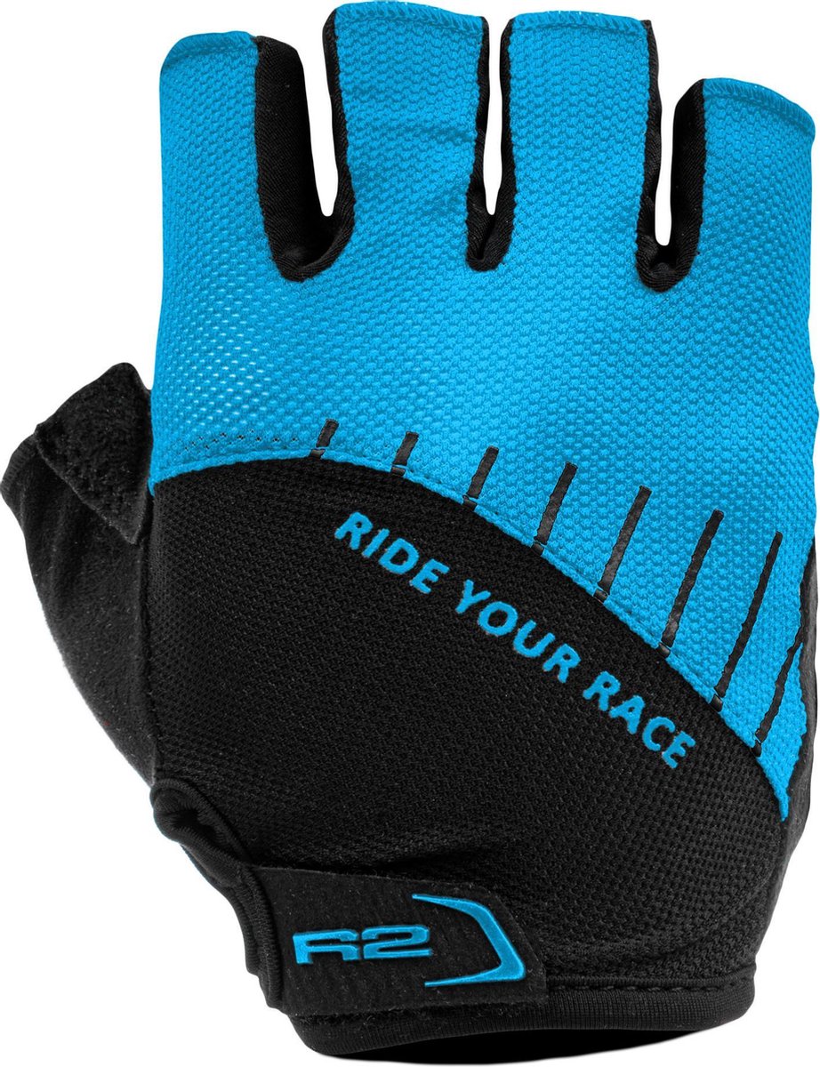 R2 Vouk Fietshandschoenen Zwart/Blauw L (21 - 22cm)
