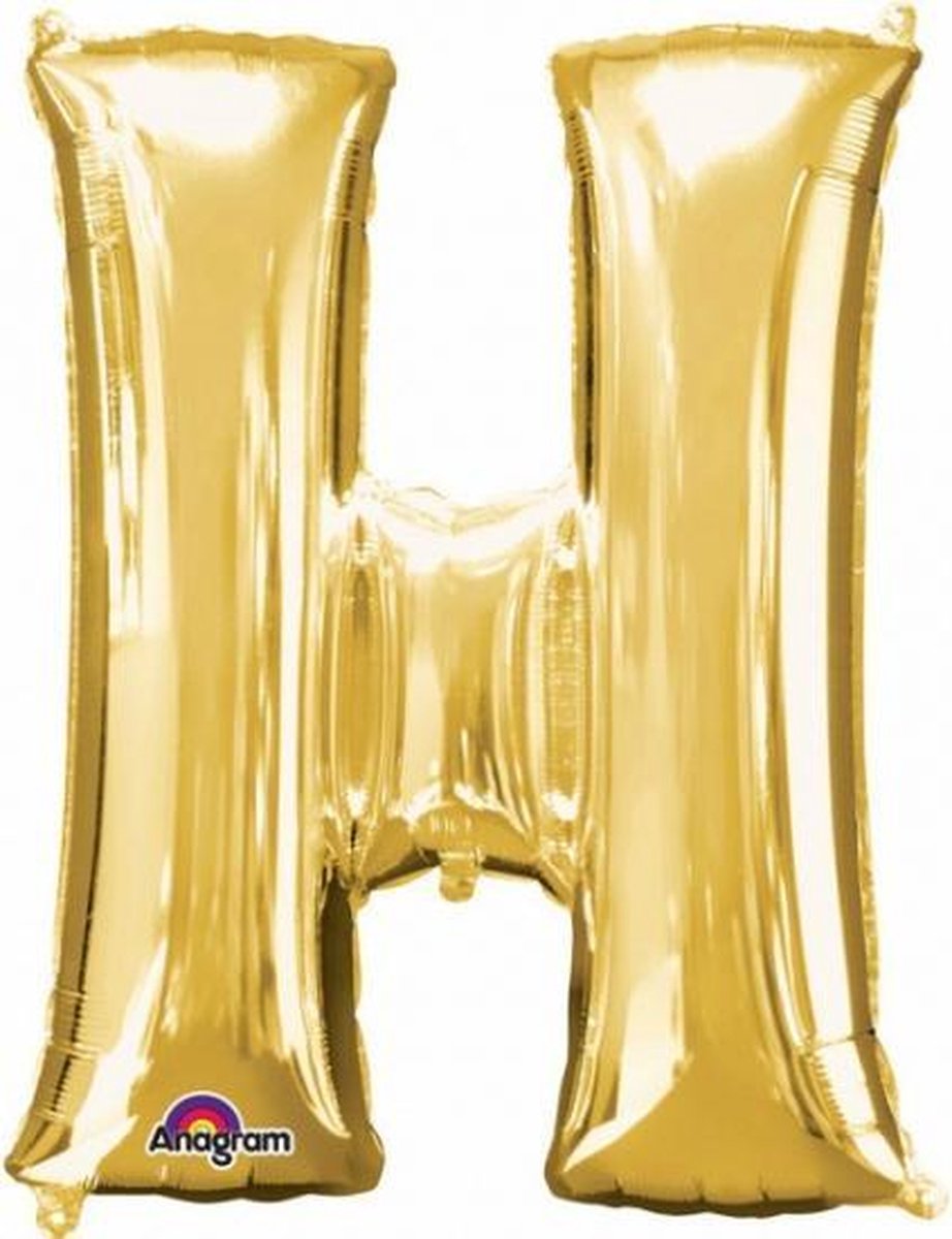 Letter H ballon goud 86 cm