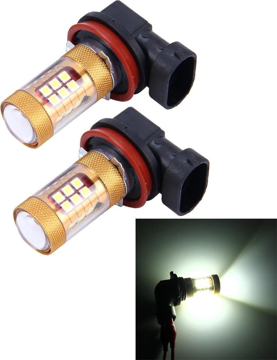 2 STKS H8 / H11 15W 1300 LM 6500K 28 SMD-3030 LED's Auto Mistlampen