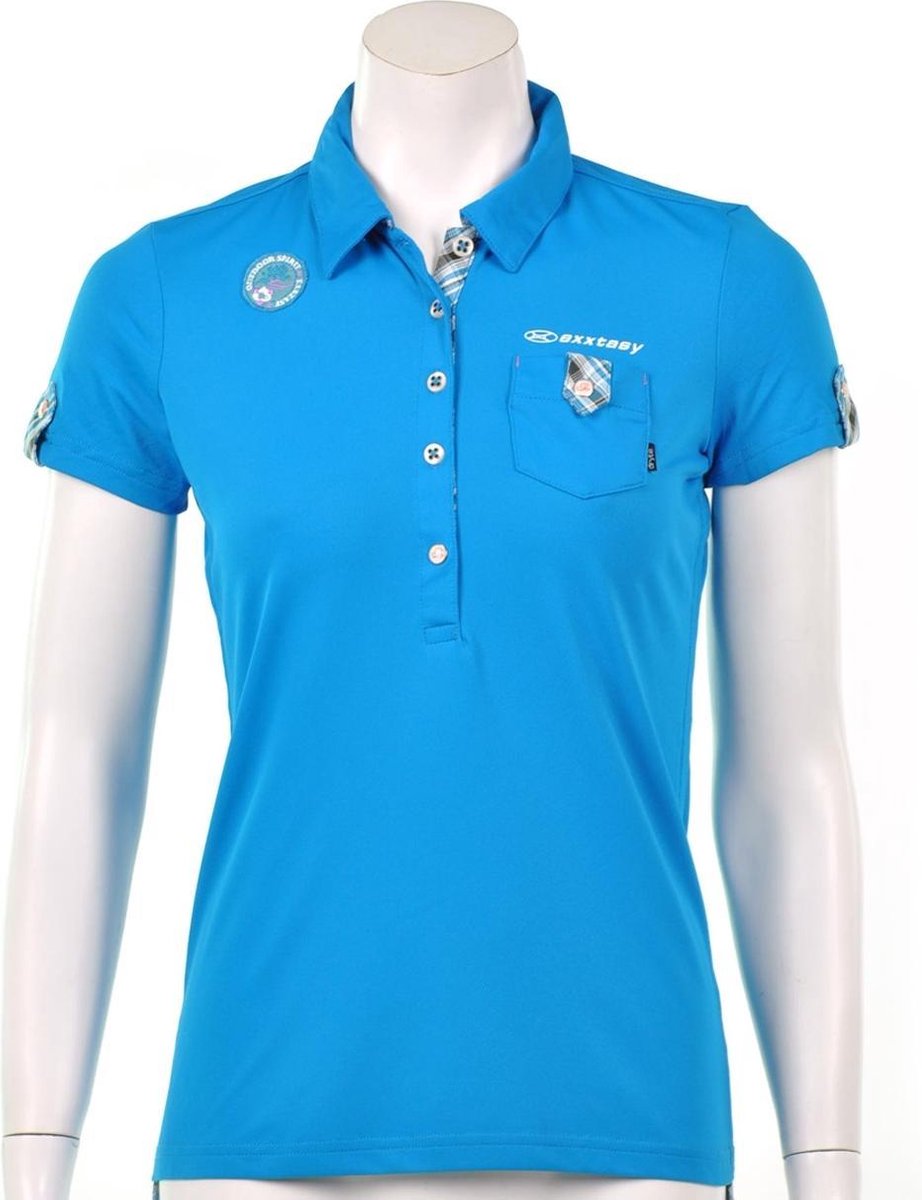 Exxtasy Norris - Sportpolo -  Dames - Maat 42 - Blauw