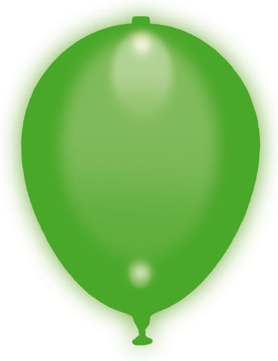 Tib Ballonnen Lightning Led 23 Cm Latex Groen 5 Stuks