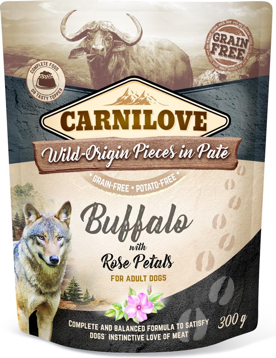 Carnilove Paté Buffalo with Rose Petals 300g