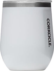 Corkcicle Stemless 355ml 12oz - WIT - Gloss White - Drievoudig geïsoleerde roestvrijstalen wijnbeker Tumbler Herbruikbaar