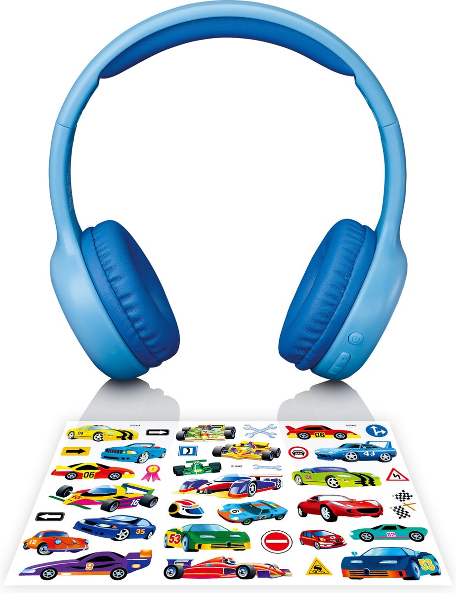 Lenco HPB-110BU - Vouwbare kinder Bluetooth hoofdtelefoon - Blauw