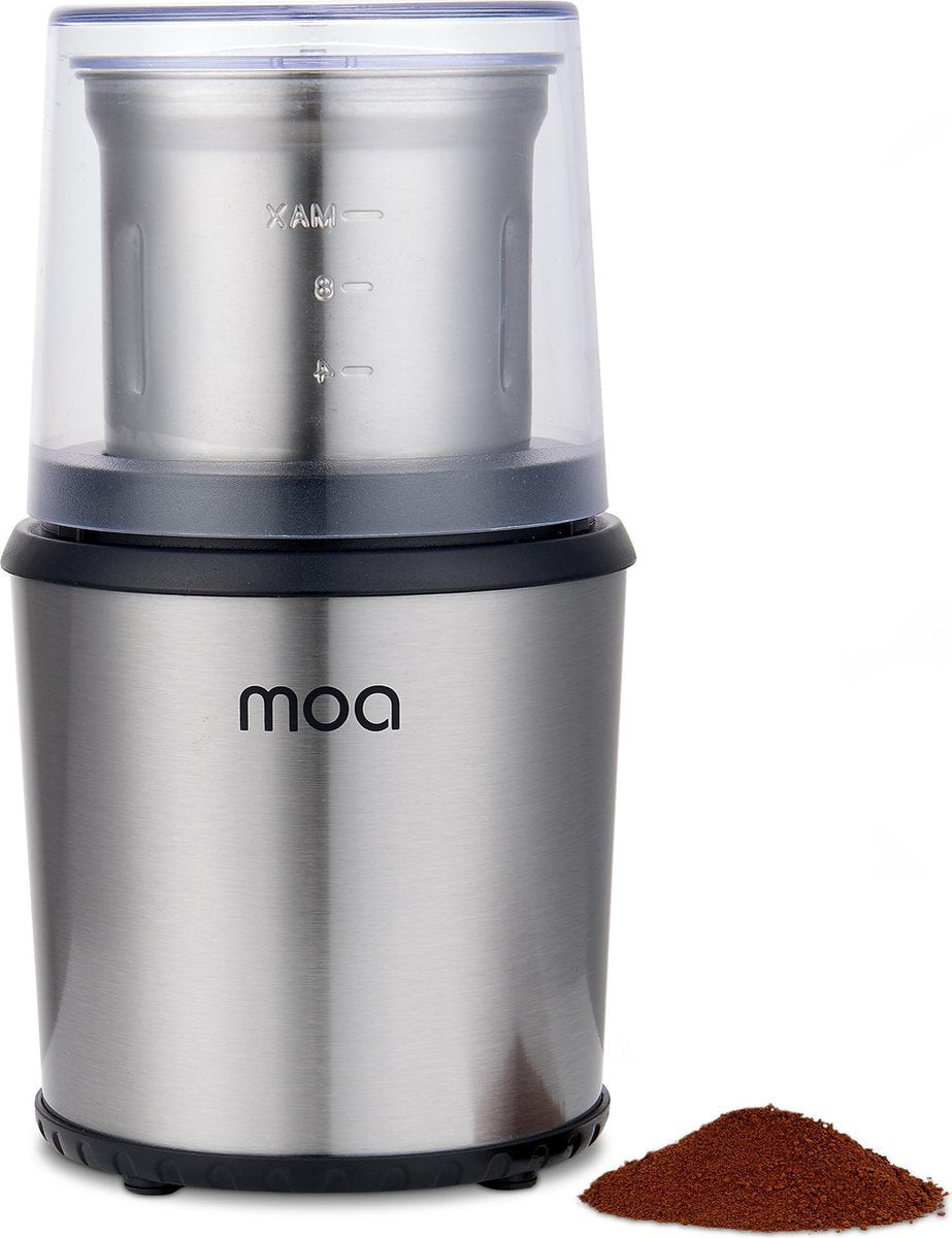 MOA Koffiemolen Elektrisch RVS - Koffiemolen voor bonen - BPA-vrij - 75 gram - CG803